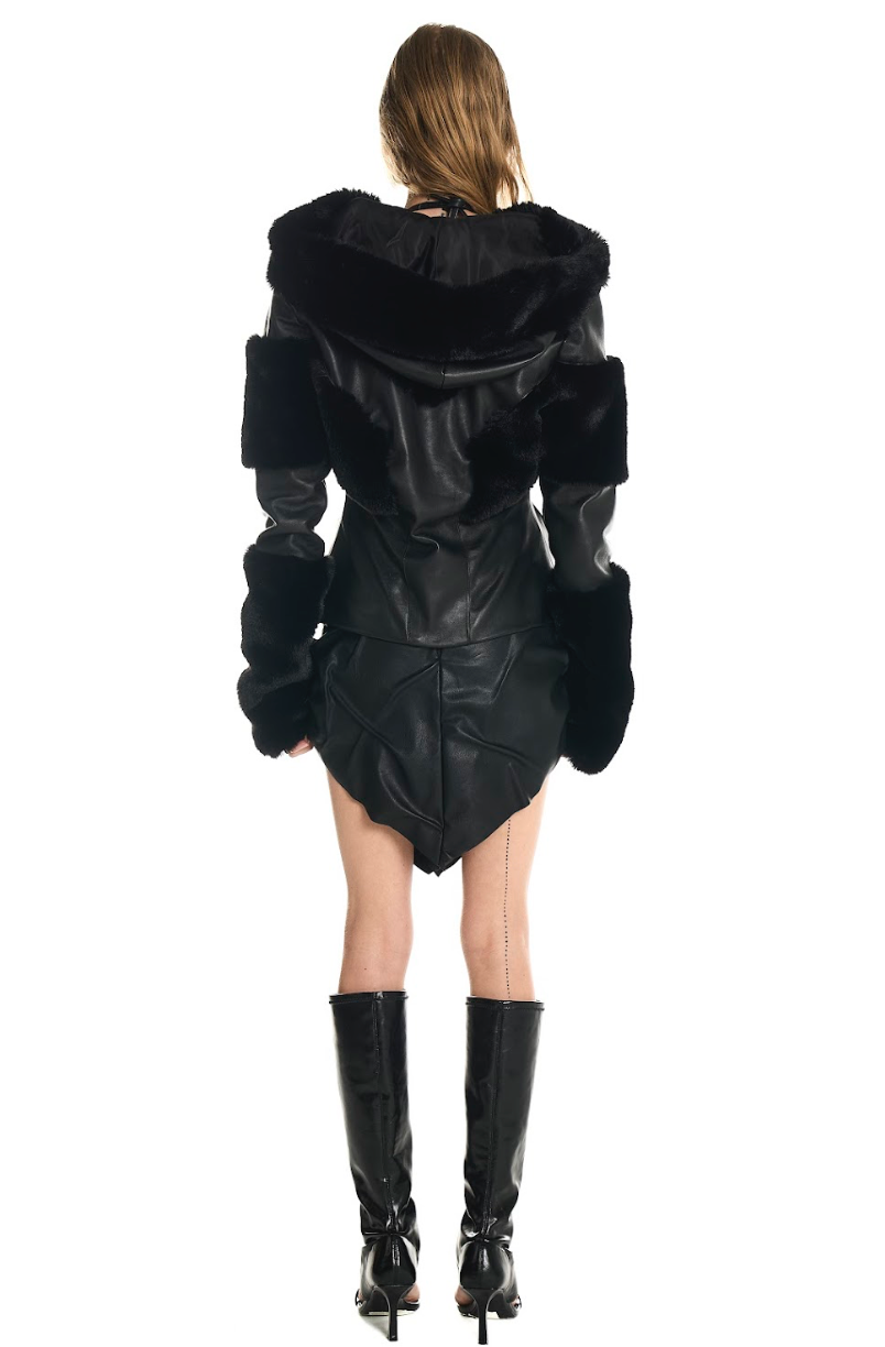 LEATHER AND FUR JACKET
