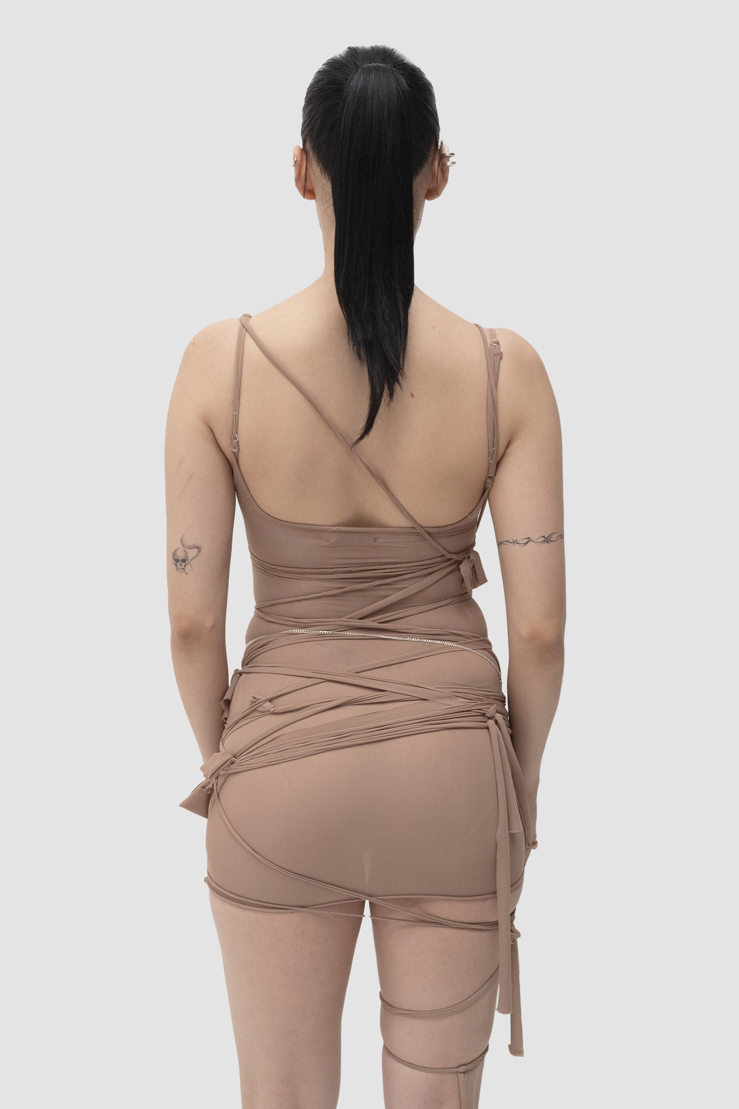 LACED SKIN DRESS