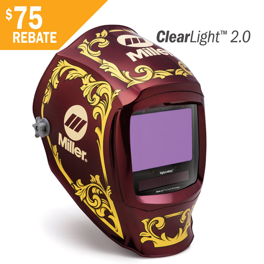 Miller Digital Infinity Welding Helmet w/ ClearLight 2.0 Lens, Imperial - 288725 rebate