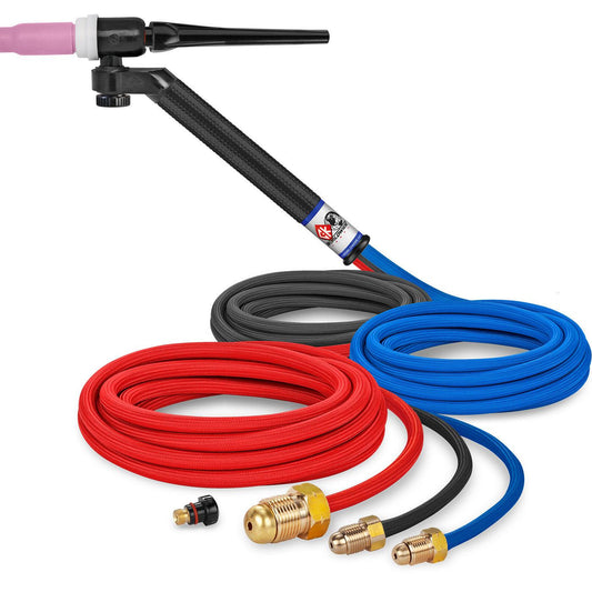 CK Worldwide 250A Water Cooled FlexLoc TIG Torch w/ SuperFlex Cable and 12.5 foot lead