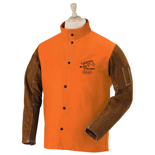 Black Stallion Hi-Vis Hybrid 9 oz FR & Cowhide Jacket