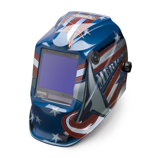 Viking 3350 4C Welding Helmet All American from an angle K3175-4