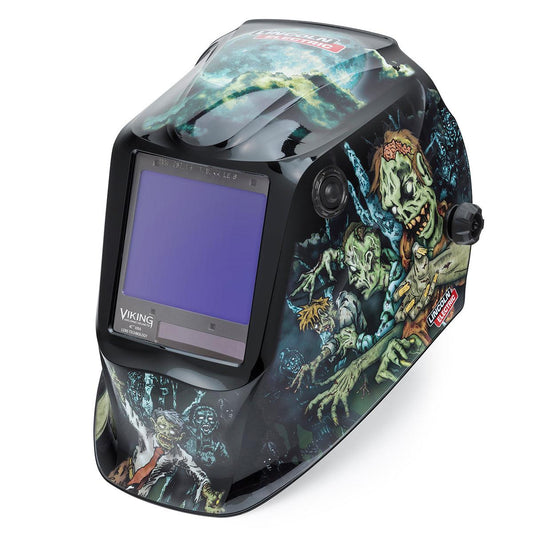 Viking 3350 4C Welding Helmet Zombie from an angle K4158-4