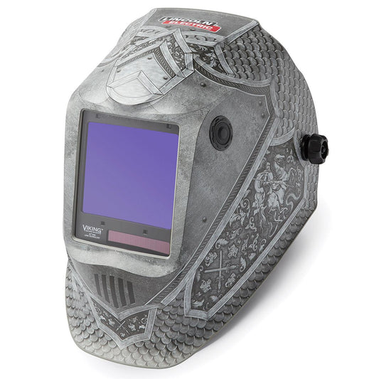 Viking 3350 4C Welding Helmet Medieval from an angle K4671-4