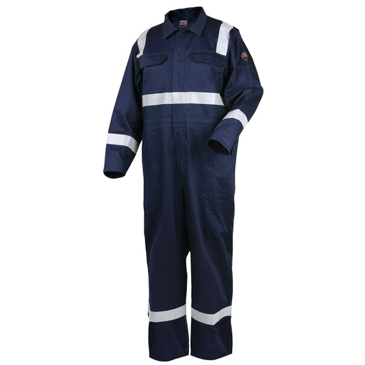 Black Stallion TruGuard 300 FR Reflective Coveralls, Navy - CF2216-NV