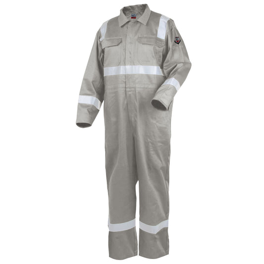 Black Stallion TruGuard 300 FR Reflective Coveralls, Stone - CF2216-ST