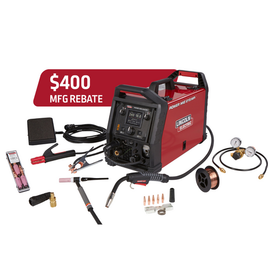 Lincoln Power MIG 215 TIG Pak Rebate