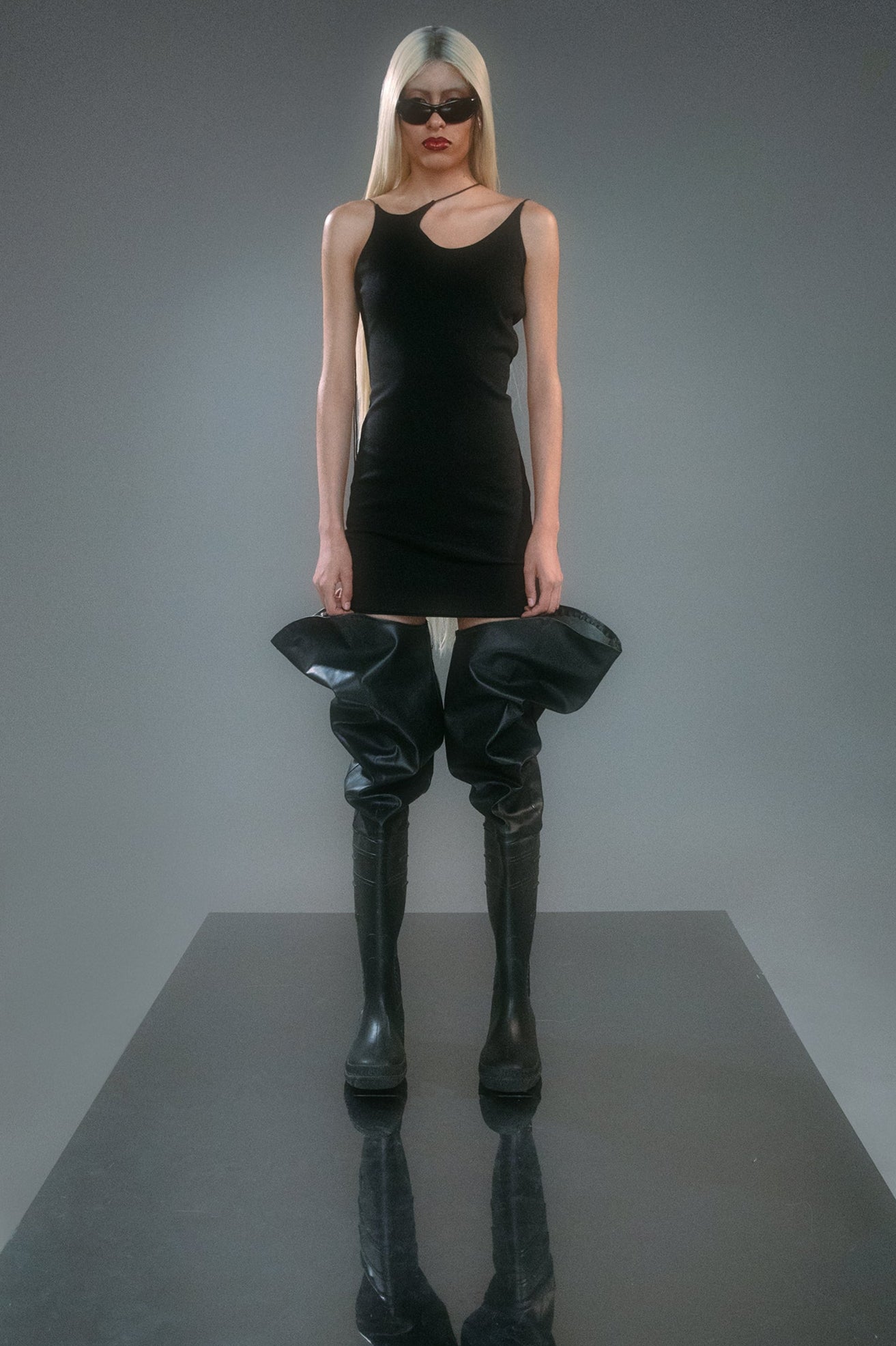 DOUBLE SHOULDER DRESS