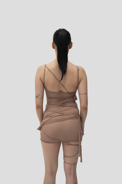 LACED SKIN DRESS