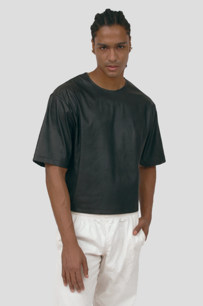 F. LEATHER T-SHIRT
