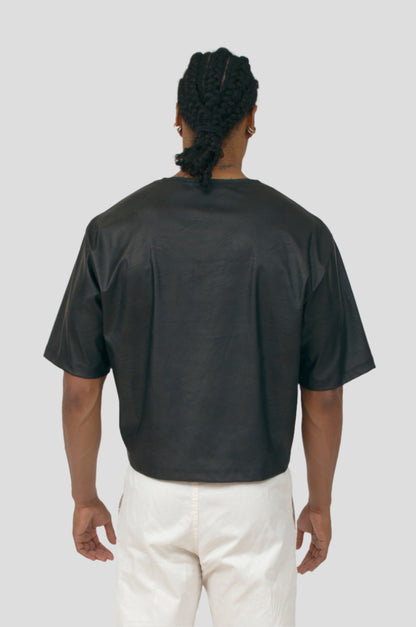 F. LEATHER T-SHIRT