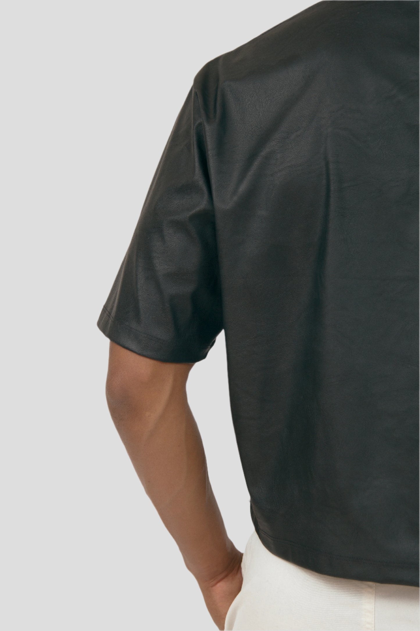 F. LEATHER T-SHIRT