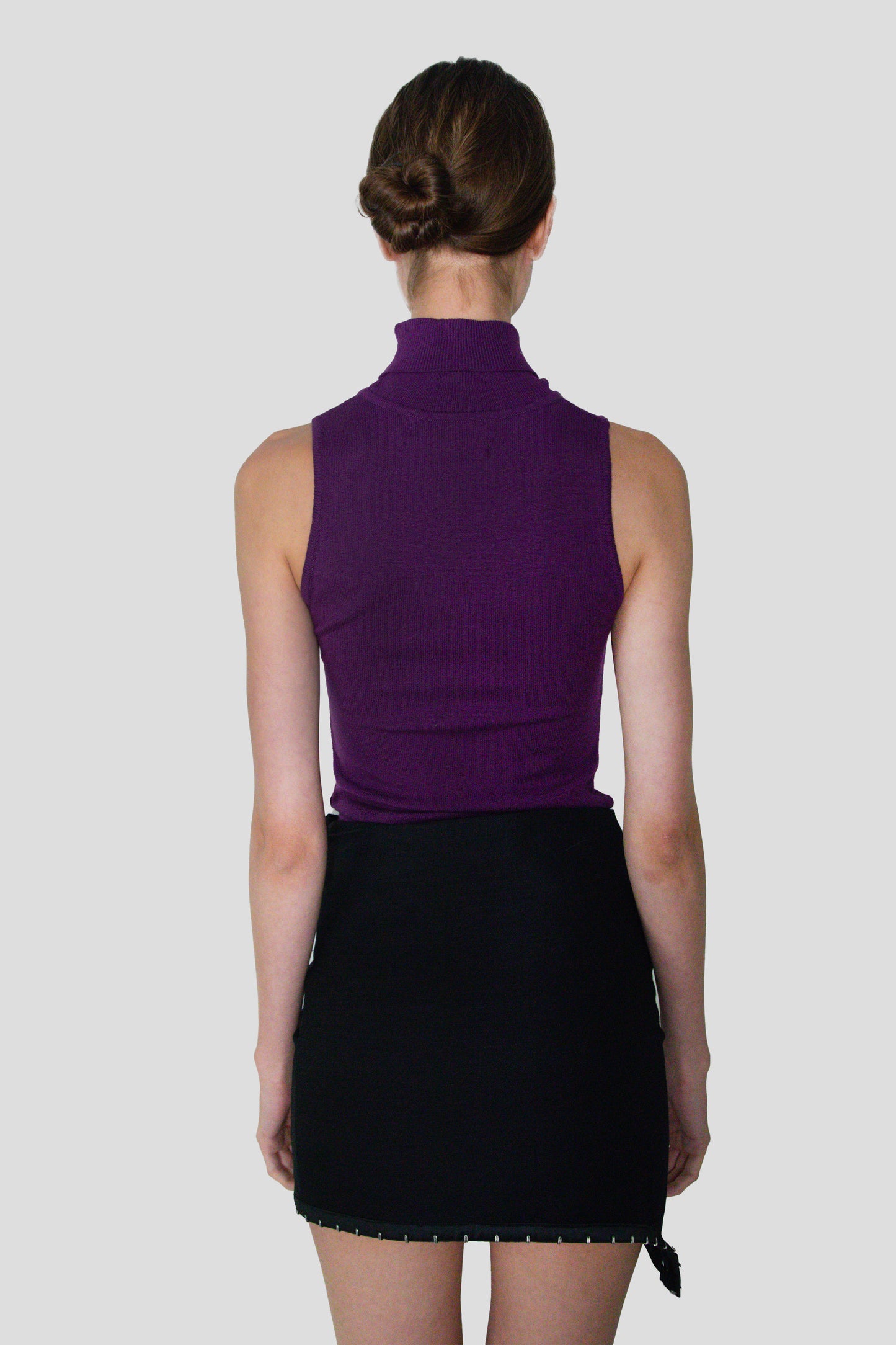 KNIT CIRCLE TURTLE NECK VIOLET