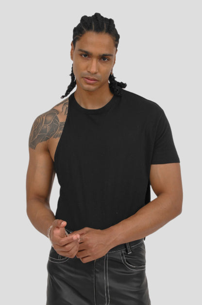CUT OUT ASYMMETRICAL T-SHIRT
