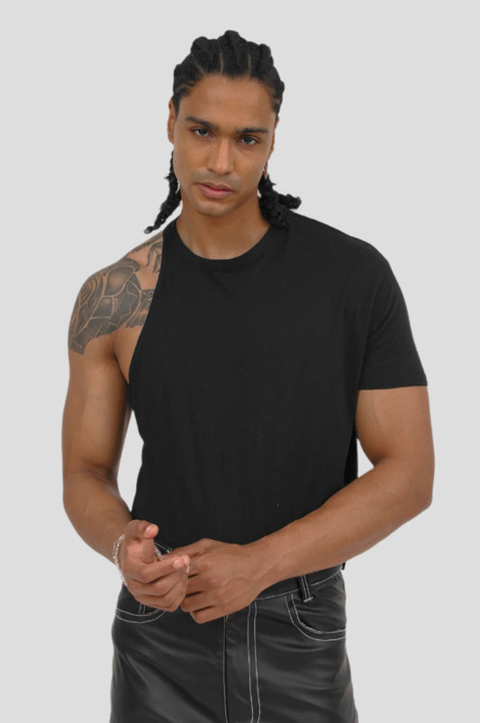 CUT OUT ASYMMETRICAL T-SHIRT