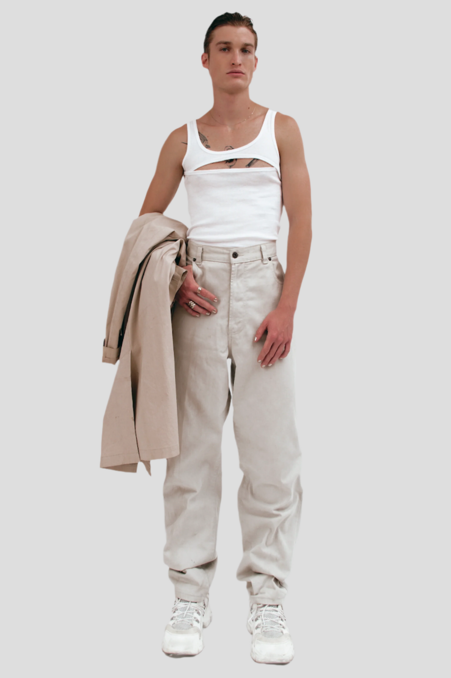 CUT OUT CHEST TANK TOP