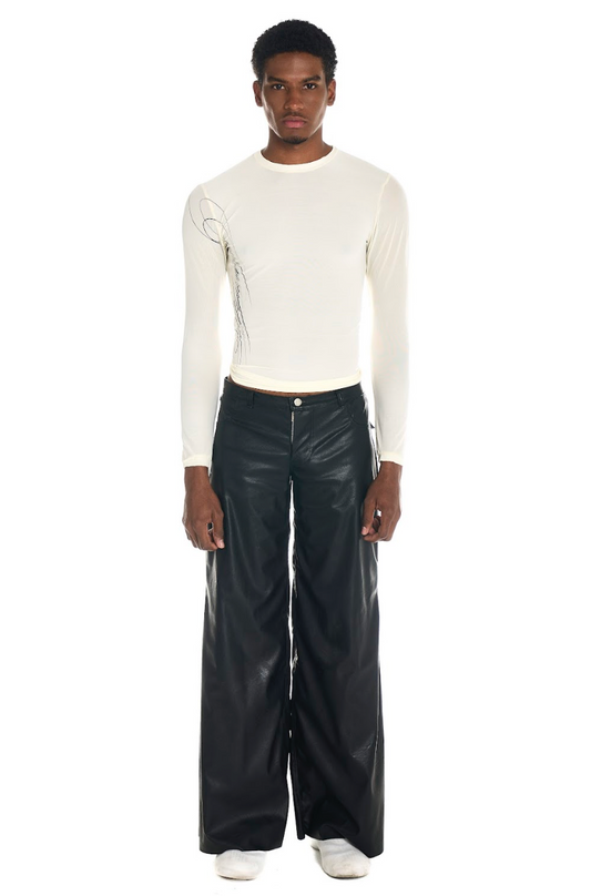 MESH LOGO LONGSLEEVE IVORY