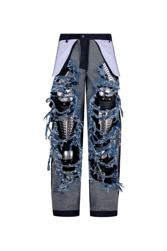 DISTRESSED REVERSE JEANS