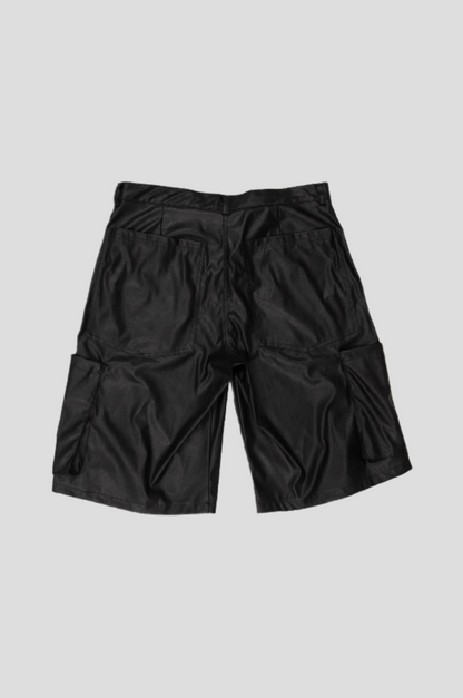 FAUX LEATHER JORTS