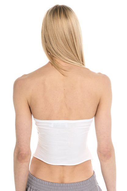 LICK ME STRAPLESS WHTE