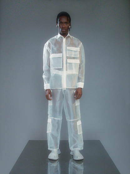 TRANSLUCENT CARGO TROUSERS
