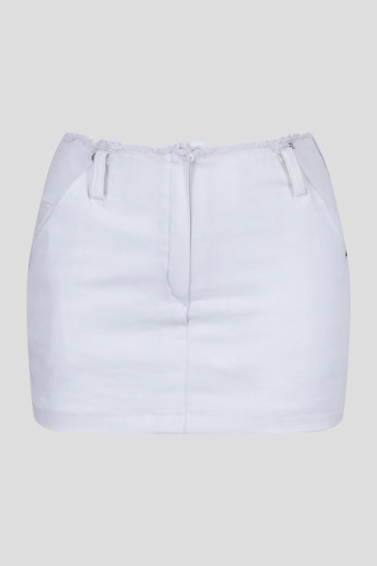SNOW DENIM MINI SKIRT