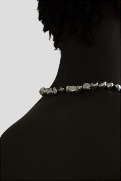 SILVER AGATE NECKLACE