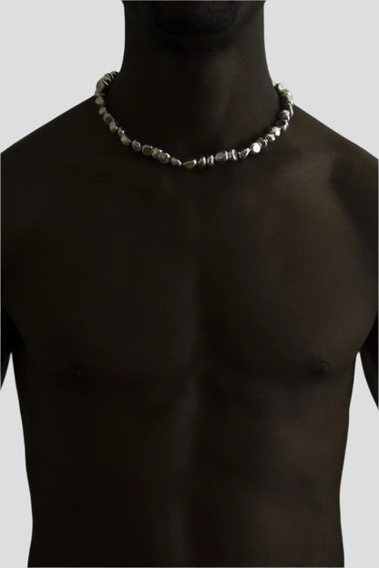 SILVER AGATE NECKLACE