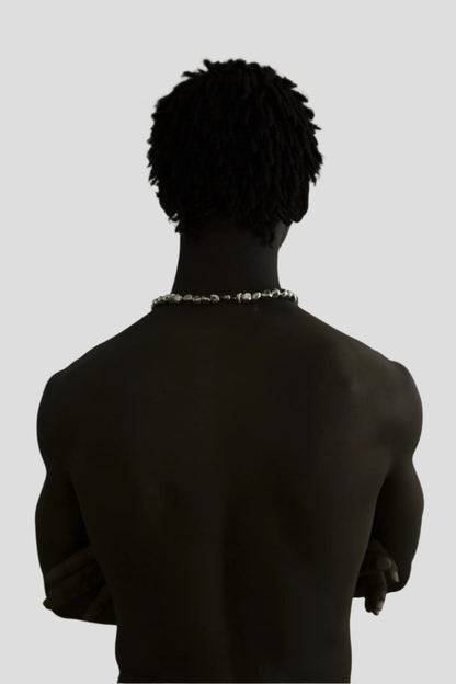 SILVER AGATE NECKLACE