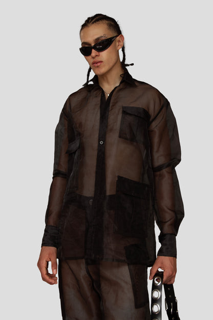 TRANSLUCENT CARGO TROUSERS