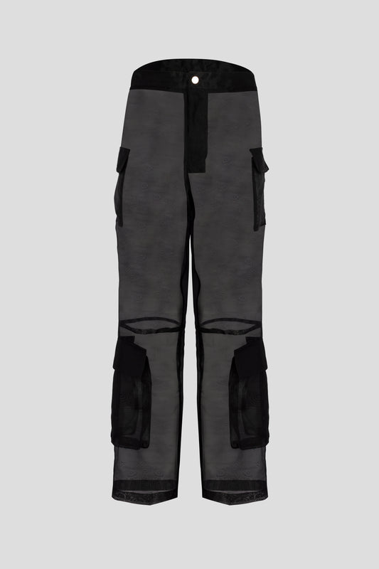 TRANSLUCENT CARGO TROUSERS