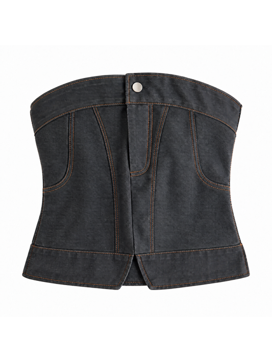 DENIM STRAPLESS