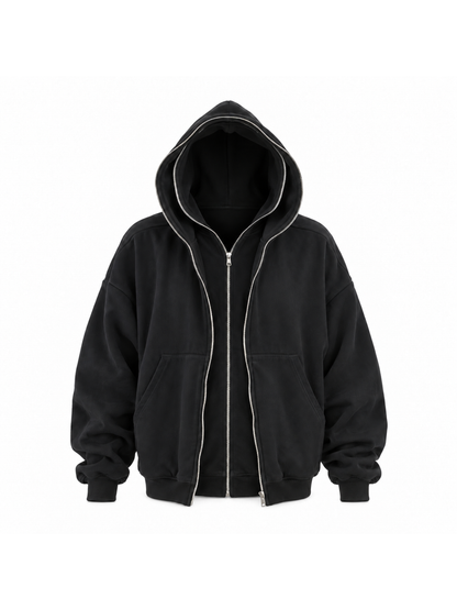 DOUBLE ZIPPER HOODIE