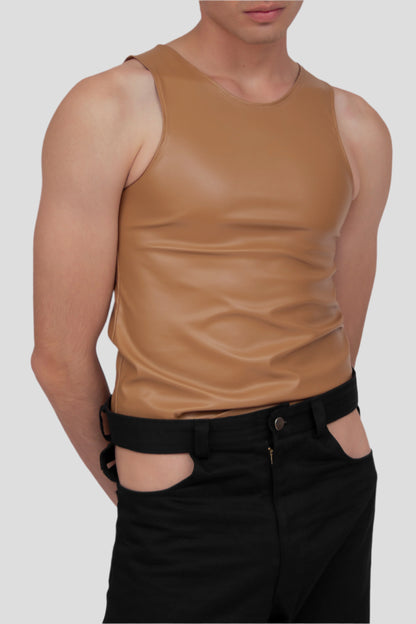 FAUX LEATHER TANK TOP